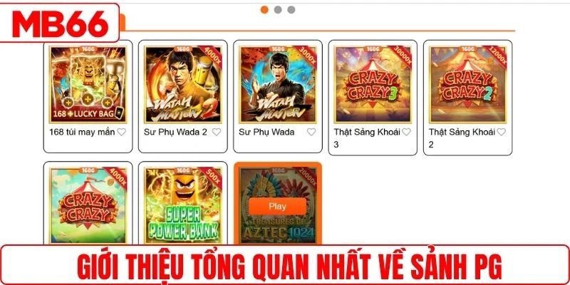 Giới thiệu tổng quan nhất về sảnh PG