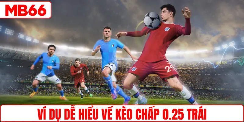 Ví dụ dễ hiểu về kèo chấp 0.25 trái